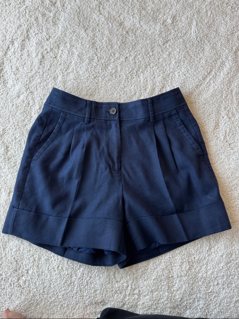 J. Crew Navy Pleated Cuffed Women’s Shorts